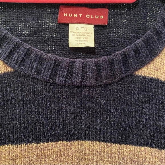 Vintage Chenille Colour Block Print Cozy Sweater L/ XL - Picture 4 of 4